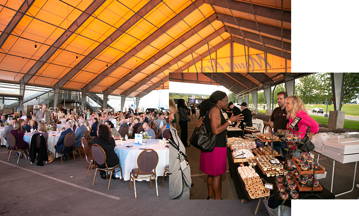 Seating and desserts from previous year's event
